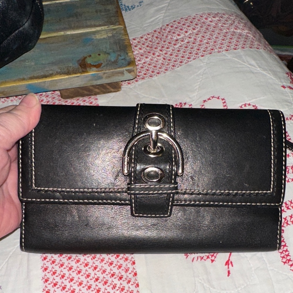 COACH Soho Elegant Black Leather Tote Bag and Wallet Set (Z1) - Picture 12 of 15